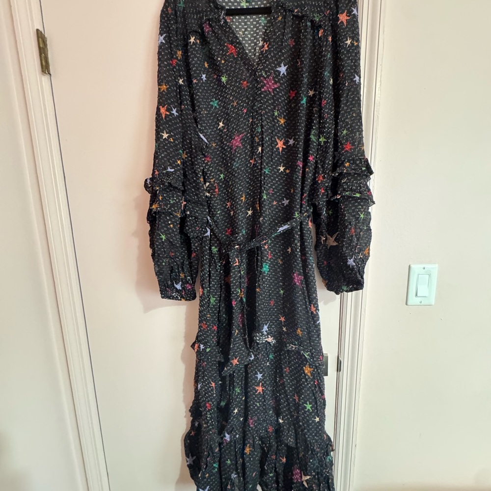 Colorful Star Patterned Maxi Dress